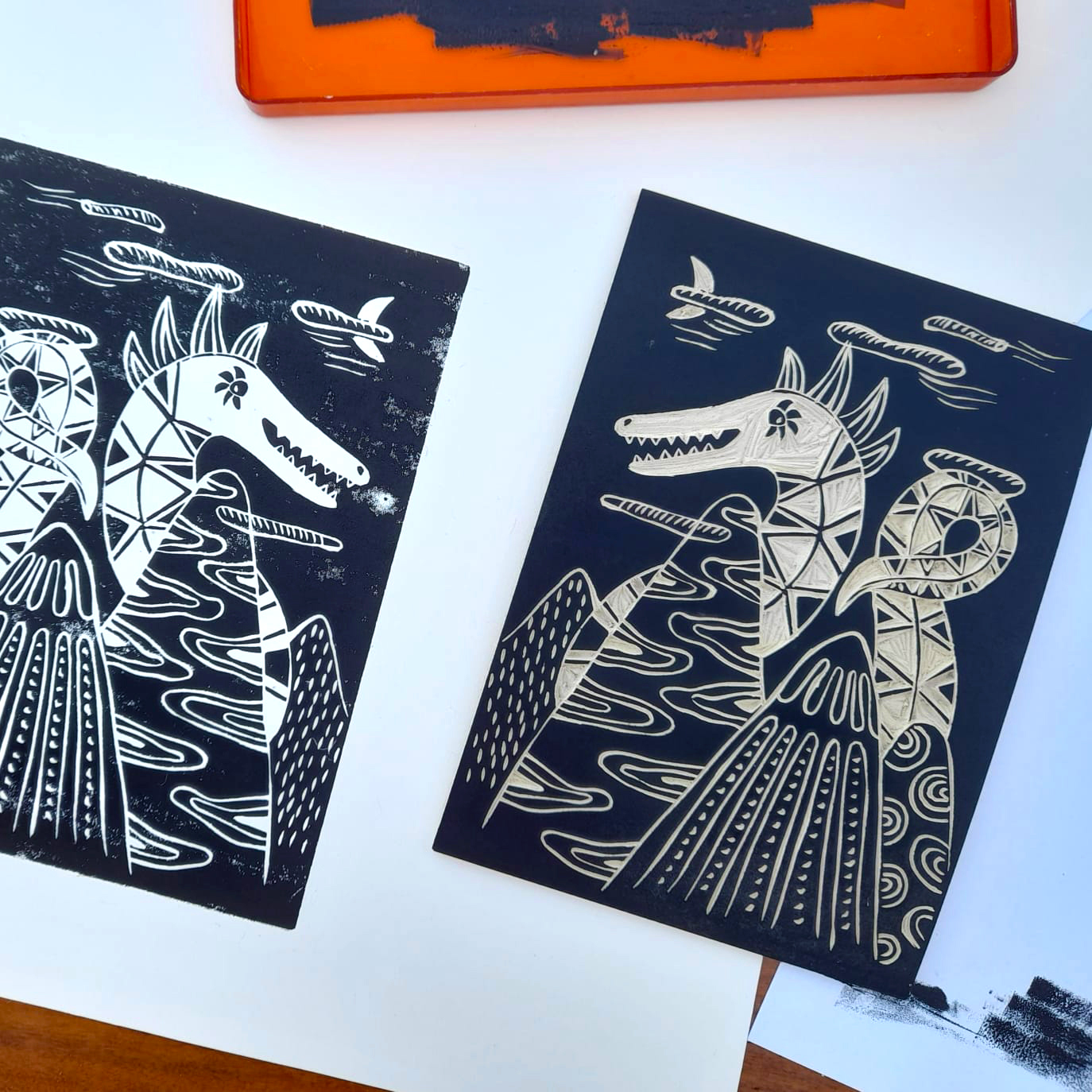 Linogravure - Faustine Brunet